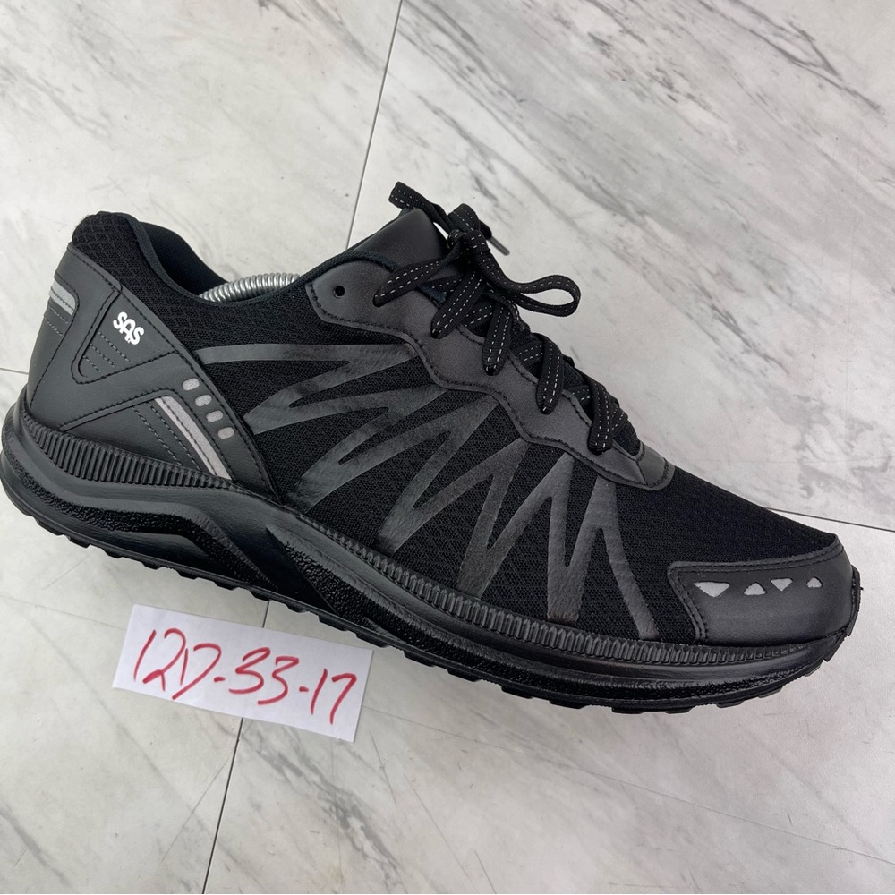 SAS Tempo Mission One Men’s 12 D Vibram Walking Persuit Black Mesh Shoes